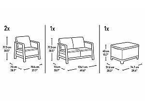 Set mobila de gradina Keter Scandi Linea (57725)