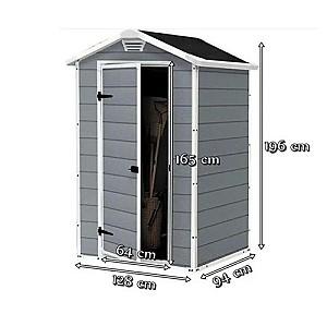 Casuta de gradina Keter Manor 4X3 Grey/White