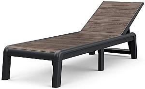 Sezlong Keter Deco Porto Graphite/Walnut