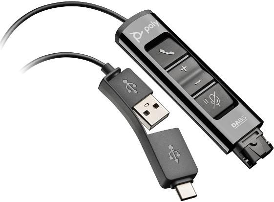 USB сablu HP Poly DA85 USB la QD negru TAA (786C7AA)