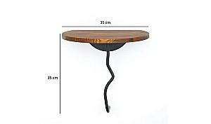Raft de perete Trendy Leu Castan/Negru
