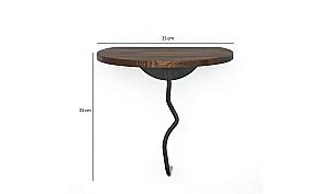 Raft de perete Trendy Leu Negru/Nuc