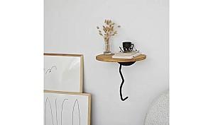 Raft de perete Trendy Leu Negru/Stejar