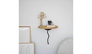 Raft de perete Trendy Leu Negru/Stejar