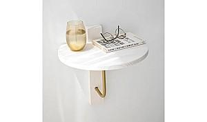 Raft de perete Trendy Reve Auriu/Alb