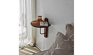 Raft de perete Trendy Reve Castan/Negru