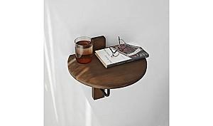 Raft de perete Trendy Reve Negru/Nuc