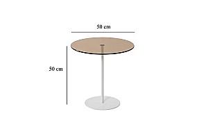 Masuta de cafea, reviste Trendy Chill-Out Alb/Bronz