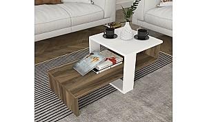 Masuta de cafea, reviste Trendy Chain Alb/Nuc