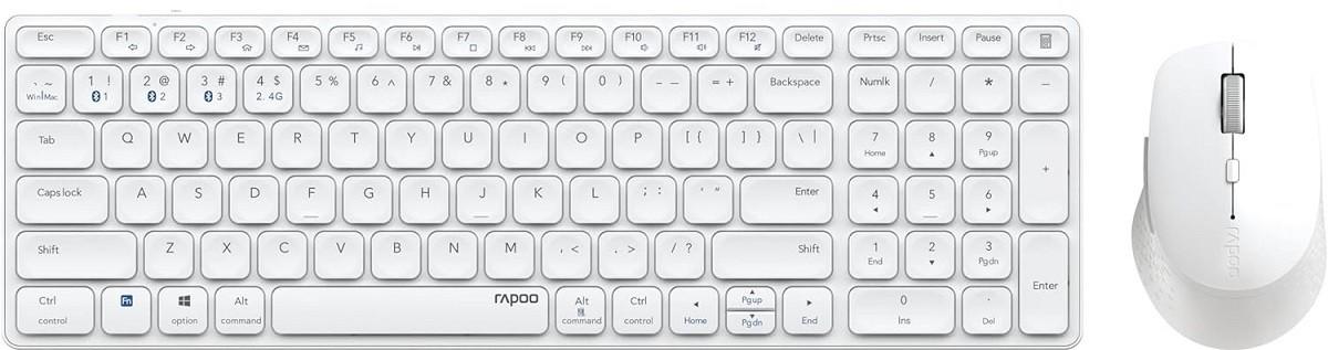 Set tastatura + Mouse Rapoo 9700M White