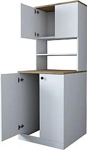 Dulap de baie Trendy KD102 - 2160 Alb/Nuc