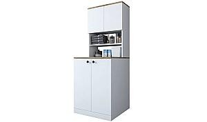 Dulap de baie Trendy KD102 - 2160 Alb/Nuc