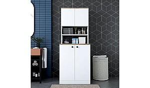 Dulap de baie Trendy KD102 - 2160 Alb/Nuc
