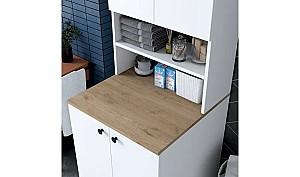 Dulap de baie Trendy KD102 - 2160 Alb/Nuc
