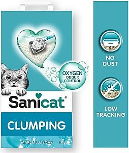 Asternut pentru litiere Sanicat Clumping Marseille Soap 10L
