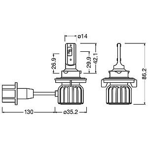 Lampa auto Osram OS-9008DWBRT-2HFB