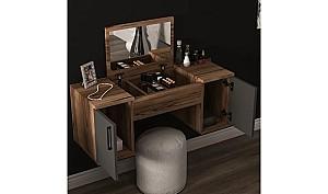 Masa de machiaj Trendy Mercan Nuc Deschis/Antracit