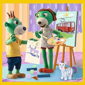 Puzzle Toys outlet „Familia Treflik” 3 în 1