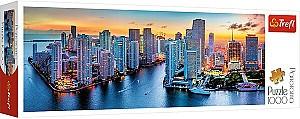Puzzle Toys outlet Trefl „Miami Noaptea” Panorama (1000 piese)