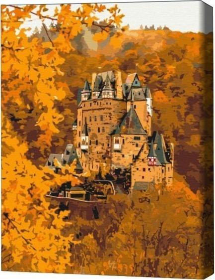 Tablou pe numere BrushMe Castel de toamnă (în cutie)