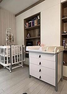 Comoda copii IngVart Scandi Alb/Gri