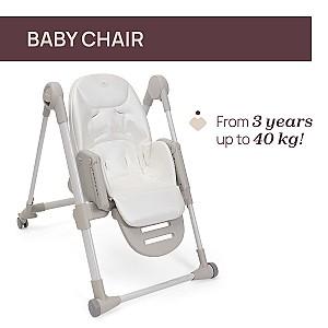 Scaun reglabil pe inaltime de masa Chicco Polly Armonia Motherpearl