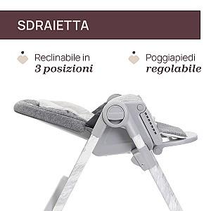 Scaun reglabil pe inaltime de masa Chicco Polly Armonia Carrara