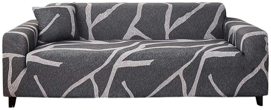 Husa pentru canapele Relaxe Home Solid Sofa Cover 2 locuri (145-185 cm) Grey Snaked