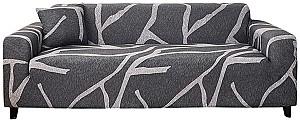 Husa pentru canapele Relaxe Home Solid Sofa Cover 3 locuri (190-230 cm) Grey Snaked
