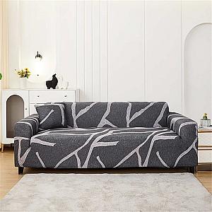 Husa pentru canapele Relaxe Home Solid Sofa Cover 3 locuri (190-230 cm) Grey Snaked