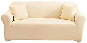 Husa pentru canapele Relaxe Home Solid Sofa Cover 3 locuri (190-230 cm) Bej deschis
