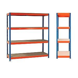 Rafturi pentru depozitare Waltz 1200/500/1780 ORANGE-BLUE