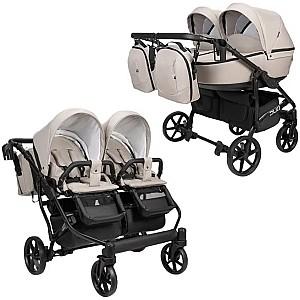 Carucior pentru gemeni Angelina Tvigo-Duo Blue Smoke