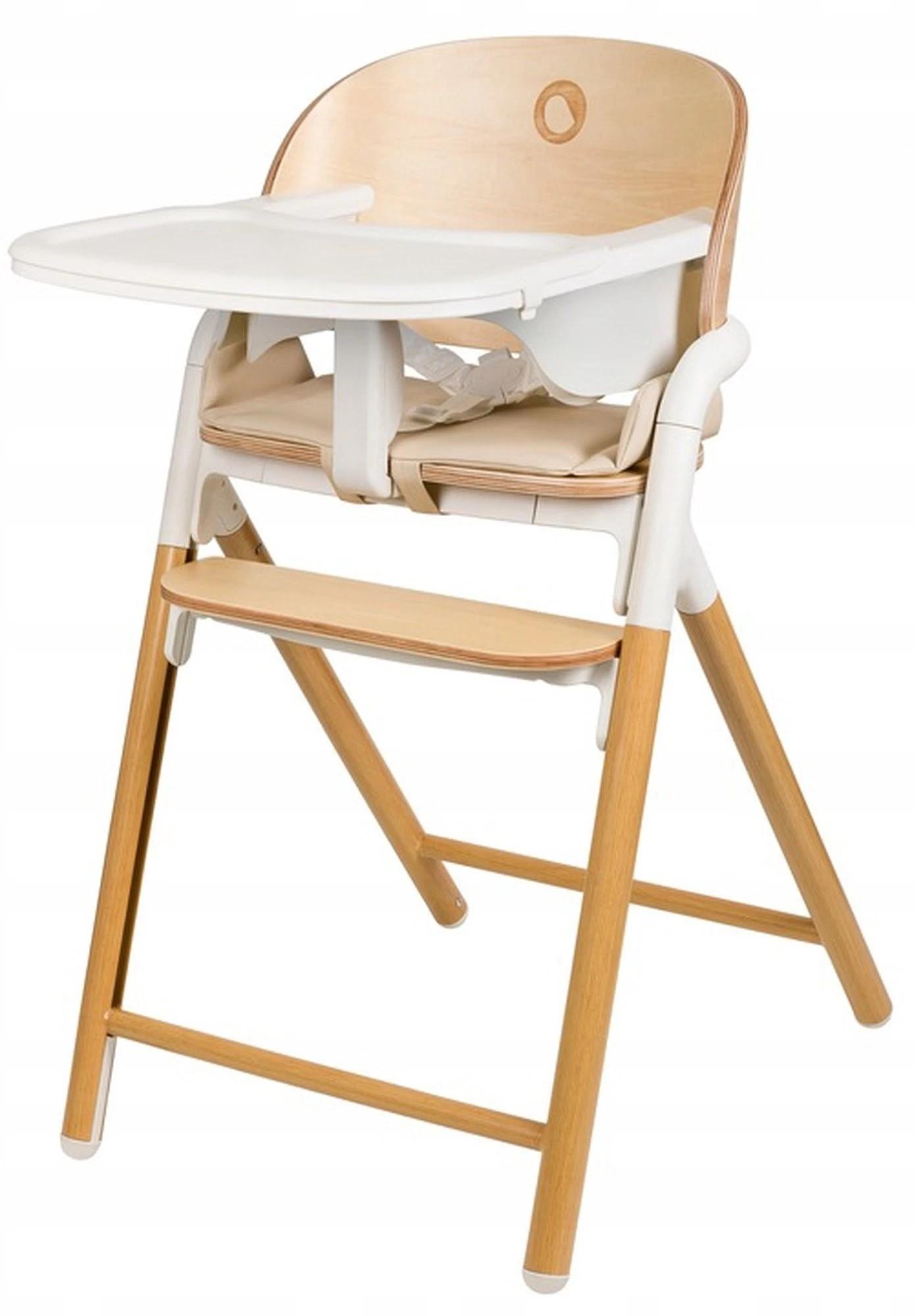 Scaun de masa multifunctional Lionelo Celia White Natural Wood