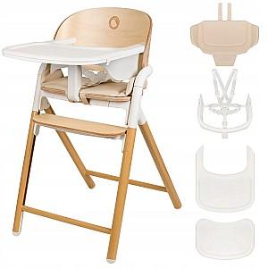 Scaun de masa multifunctional Lionelo Celia White Natural Wood