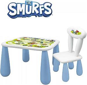 Masă de scris pentru copii Maltex Luna The Smurfs White Blue