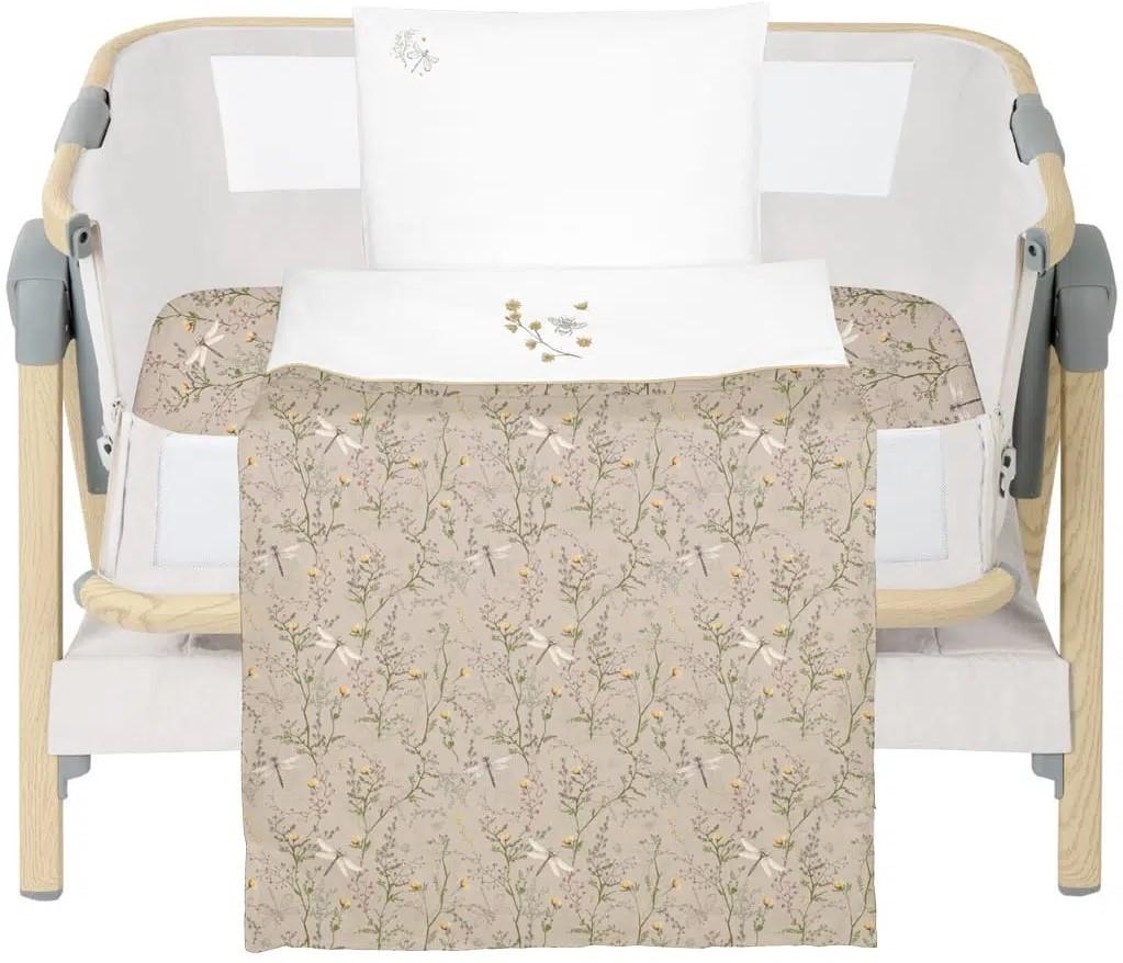 Lenjerie de pat Kikka Boo Secret Garden Beige (5 piese)