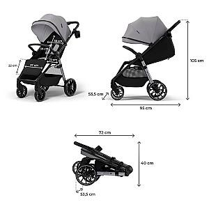 Carucior de plimbare KinderKraft Grande 2 Moonlight Grey (KSGRAN02GRY0000)