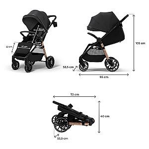 Carucior de plimbare KinderKraft Grande 2 Midnight Black (KSGRAN02BLK0000)