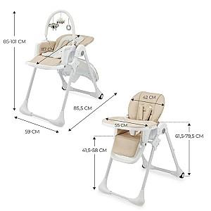 Scaun reglabil pe inaltime de masa KinderKraft Tummie Beige (KHTUMM00BEG0000)