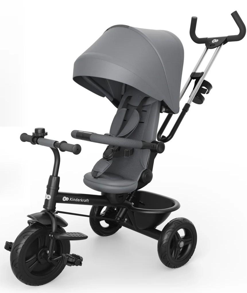 Tricicleta copii KinderKraft Aston 2 Plus Grey (KRASTO02GRYPL00)
