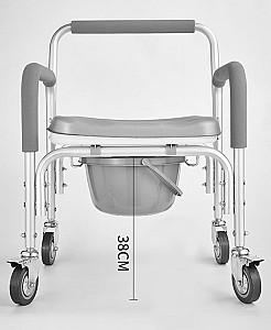 Scaun de baie pentru persoane cu dizabilitati 4Life AT48 Mobile Black