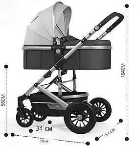 Carucior 2 in 1 4Play AT81 Turquoise Grey