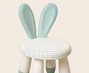Masă de scris pentru copii 4Play AT116 Bunny White/Blue