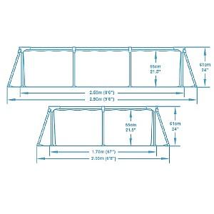 Piscina cu carcasa BESTWAY Steel Pro 259x170x61 cm