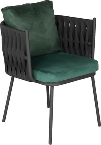 Scaun terasa Papatya Aura Anthracite / Green