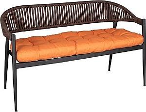 Canapea pentru gradina Papatya Corner Anthracite / Brown / Orange
