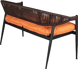 Canapea pentru gradina Papatya Corner Anthracite / Brown / Orange