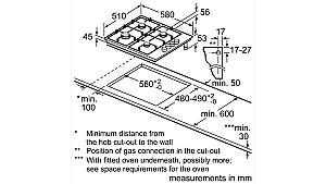Plita pe gaz incorporabila Bosch PBH6C5B92R