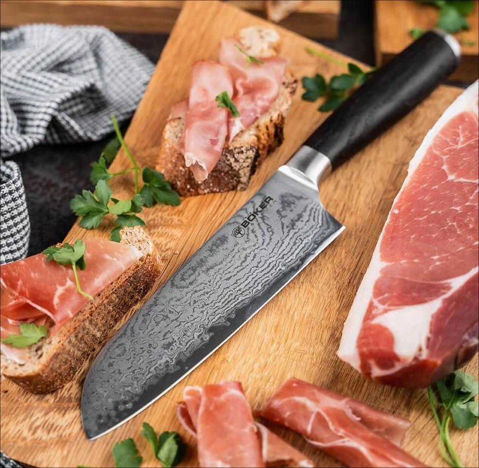 Cutit de bucatarie Boker Santoku Damascus (BO-130952DAM)